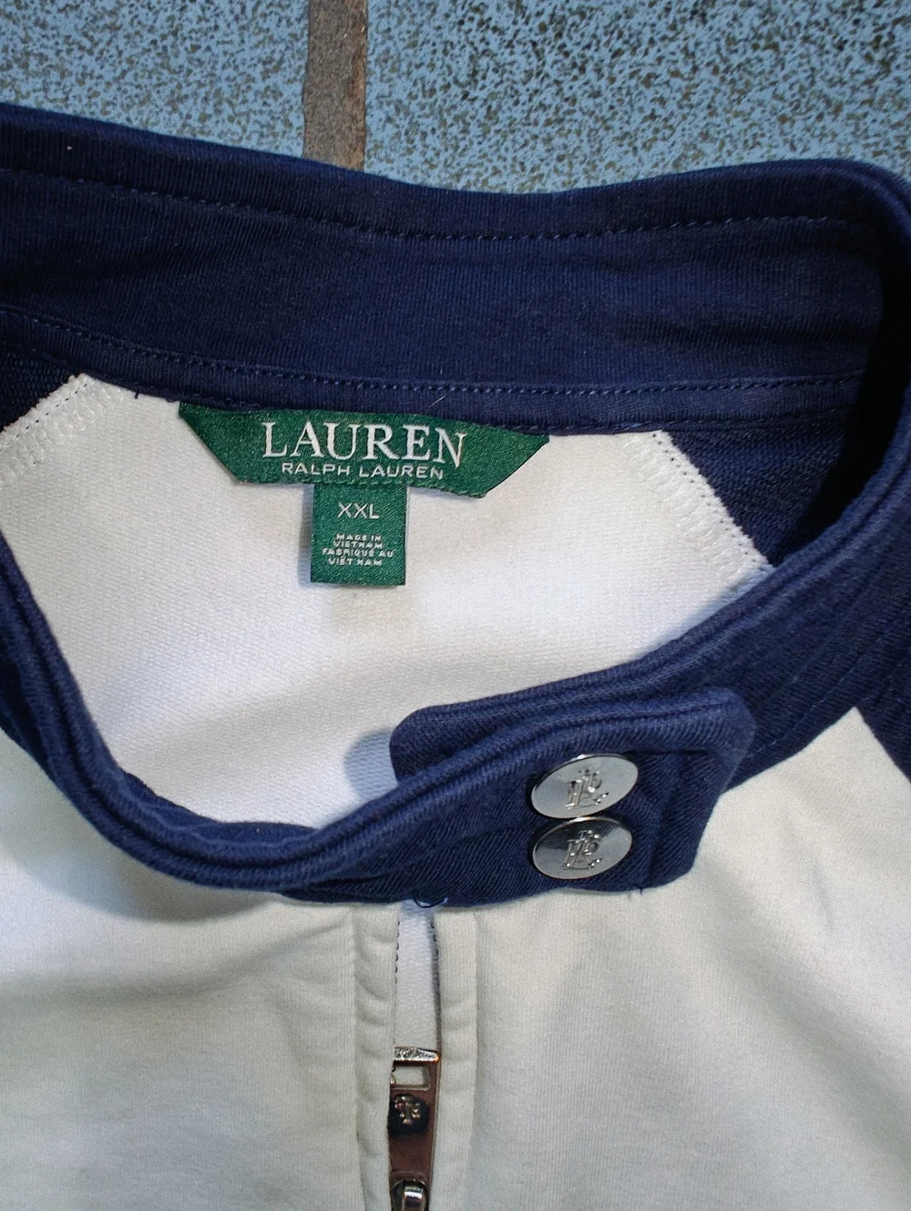 LAUREN RALPH LAUREN LRL Colorblock Raglan Zip Up Track Bomber Jacket Size XXL